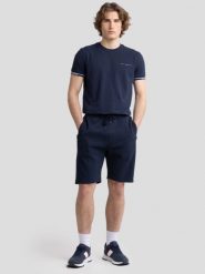 Szorty męskie dresowe granatowe Wladorsh 403/ Wlador 403. Niebieskie szorty męskie BIG STAR, bez wzorów, z dresówki, retro. W wyprzedaży za 139.99 zł.