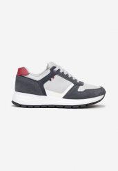 Jasnoniebieskie Sznurowane Buty Sportowe przed Kostkę z Przeszyciami Daviana. Niebieskie buty sportowe męskie Born2be, bez wzorów, z bawełny, przed kostkę, bez zapięcia. Za 44.99 zł.