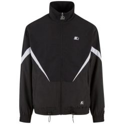 Kurtka z dresu Starter Fabric Mix. Czarne kurtki sportowe męskie Starter, m, bez wzorów, z dresówki, bez kaptura, trekkingowe. Za 281.00 zł.