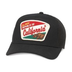 Czapka z daszkiem American Needle Valin Cali - SMU679A-CALI. Czarne czapki damskie American Needle, bez wzorów, sportowe. Za 89.00 zł.