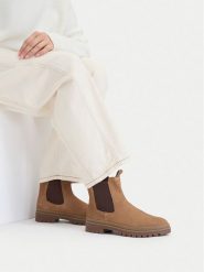 Lasocki Sztyblety CEO-WB-DAISY-09 Brązowy. Brązowe botki damskie Lasocki, bez wzorów, ze skóry, bez obcasa, na płaskiej podeszwie, bez zapięcia. Za 249.99 zł.