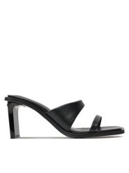 Calvin Klein Klapki Heel Slide 70 Lth HW0HW02072 Czarny. Czarne klapki damskie Calvin Klein, bez wzorów, ze skóry, bez obcasa, bez zapięcia. Za 559.99 zł.