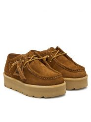 Clarks Śniegowce Meare Walla Mid 26328096 Brązowy. Brązowe śniegowce damskie Clarks, ze skóry, bez zapięcia. Za 479.99 zł.