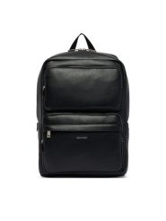 Calvin Klein Plecak Raised Double Pocket Backpack LV04D3493G Czarny. Czarne plecaki męskie Calvin Klein, bez wzorów, ze skóry. Za 649.99 zł.