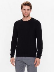 Sisley Sweter 10F2S1C78 Czarny Regular Fit. Czarne swetry męskie Sisley, m, bez wzorów, z bawełny, bez kołnierzyka, bez ramiączek. Za 129.99 zł.