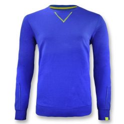 Bluza damska z bawełny NEBI niebieska. Niebieskie bluzy damskie Legea, bez wzorów, z bawełny, sportowe, bez ramiączek, bez kaptura. Za 72.00 zł.