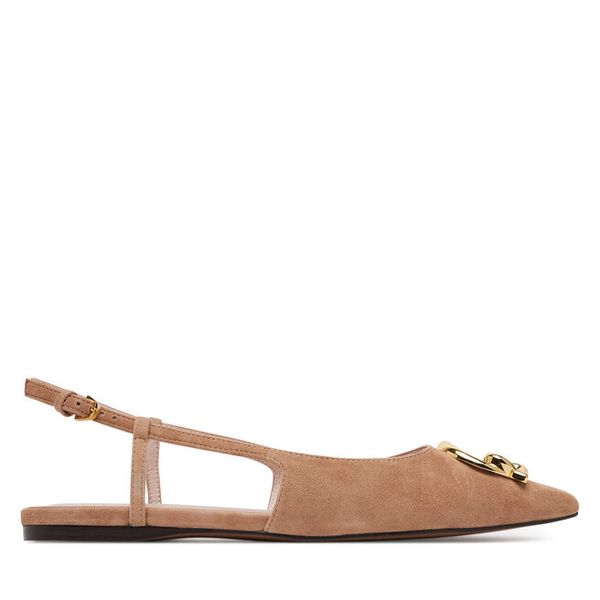 Baleriny Coccinelle. Brązowe balerinki damskie Coccinelle, bez wzorów, bez obcasa, bez zapięcia. Za 469.99 zł.