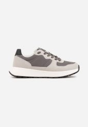 Szare Buty Sportowe Sneakersy na Grubej Podeszwie Nerola. Szare buty sportowe męskie Born2be, bez wzorów, z jeansu, bez zapięcia, trekkingowe. Za 149.99 zł.