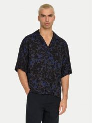 Only & Sons Koszula Harris 22032732 Granatowy Relaxed Fit. Niebieskie koszule męskie Only & Sons, l, bez wzorów, z wiskozy, bez kołnierzyka, bez ramiączek. Za 79.99 zł.