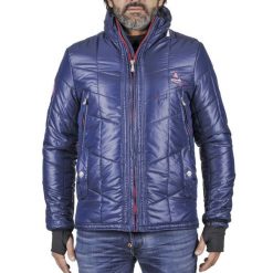 Kurtka puchowa Peak Mountain Capa. Niebieskie kurtki męskie Peak Mountain, l, bez wzorów, z puchu, sportowe, bez kaptura. W wyprzedaży za 319.00 zł.