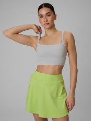 4F Biustonosz treningowy z niskim wsparciem damski - szary M. Szare bielizna sportowa damska 4F, m, bez wzorów, z gumy. Za 129.99 zł.