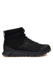 Tommy Hilfiger Trzewiki Outdoor Runner Hi Wpm FM0FM05575 Czarny. Czarne botki męskie Tommy Hilfiger, bez wzorów, z materiału, bez obcasa, bez zapięcia. Za 519.99 zł.