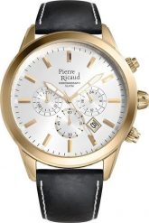 Zegarek Pierre Ricaud Zegarek męski Pierre Ricaud P97010.1213CH czarny. Czarne zegarki męskie Pierre Ricaud, bez wzorów. Za 445.00 zł.
