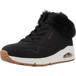 Buty SKECHERS 310539L UNOFALL AIR Czarny. Czarne obuwie trekkingowe damskie Skechers, ze skóry, bez zapięcia. Za 286.99 zł.