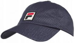 Czapka tenisowa Fila Mesh Cap Sampau granatowa. Niebieskie czapki damskie Fila, bez wzorów, z materiału. Za 71.99 zł.
