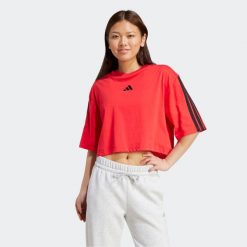 Koszulka damska ADIDAS Gym & Pilates. Bluzki damskie Adidas, l, bez wzorów, z bawełny, sportowe, bez kołnierzyka, bez ramiączek. Za 129.99 zł.