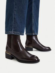 MEXX Botki CEO-HY25809-1 Brązowy ciemny. Brązowe botki damskie Mexx, bez wzorów, ze skóry, bez obcasa, na słupku, bez zapięcia. Za 249.99 zł.