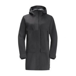 Kurtka przeciwdeszczowa damska Jack Wolfskin Goldgewann Parka. Czarne parki damskie Jack Wolfskin, xs, bez wzorów, bez kaptura. Za 639.99 zł.