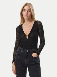 KARL LAGERFELD Body B4W47014 Czarny Slim Fit. Czarne body KARL LAGERFELD, bez wzorów, z syntetyku. Za 529.99 zł.