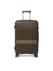Nine West Walizka średnia CEO-NW-M-001-10 Brązowy ciemny. Brązowe walizki damskie Nine West, bez wzorów, z tworzywa sztucznego, średnie. Za 359.99 zł.