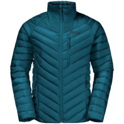 Męska Kurtka Puchowa Passamani. Niebieskie kurtki męskie Jack Wolfskin, m, bez wzorów, z materiału, z kapturem. Za 735.99 zł.