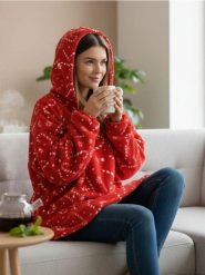 Bluza snuddie - czerwony. Czerwone bluzy damskie Sinsay, bez wzorów, bez ramiączek, bez kaptura. Za 39.99 zł.