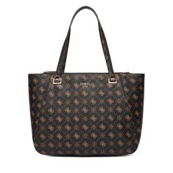 Torebka Guess. Brązowe shopperki damskie Guess, z aplikacjami, bez dodatków. Za 639.99 zł.