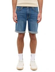 Męskie szorty Mustang Style Washington Shorts Denim Blue 1016452 5000 602. Niebieskie szorty męskie Mustang, bez wzorów, z denimu. Za 169.99 zł.