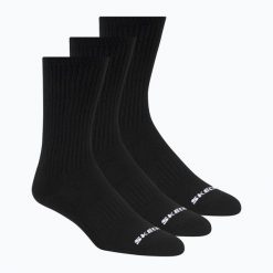 Skarpety SKECHERS Non Tery Crew Arch Support 3. Czarne skarpetki damskie Skechers, bez wzorów, z bawełny. Za 47.99 zł.