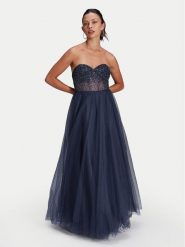 Swing Sukienka wieczorowa 5AH023HK Granatowy Slim Fit. Niebieskie sukienki damskie Hey Kyla, bez wzorów, z syntetyku, wizytowe, bez kołnierzyka, bez ramiączek. Za 559.99 zł.