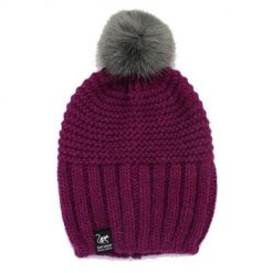 Czapka z pomponem – unisex – rozmiar uniwersalny – wyprodukowano w UE (bordowy). Czerwone czapki damskie SURF MONKEY, na zimę, bez wzorów, z materiału, eleganckie. Za 179.95 zł.