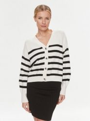 Guess Kardigan W4RR56 Z37L1 Écru Regular Fit. Kardigany damskie Guess, l, z aplikacjami, z syntetyku, bez kołnierzyka. Za 369.99 zł.