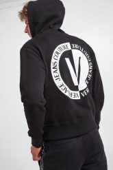 Bluza męska z kapturem VERSACE JEANS COUTURE. Bluzy męskie Versace Jeans Couture, m, bez wzorów, z jeansu, z kapturem. W wyprzedaży za 1,175.30 zł.