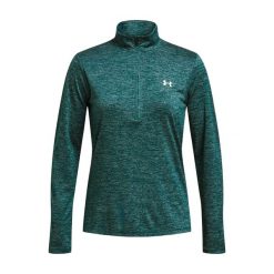Bluza damska Under Armour UA Tech Twist 1/2 Zip. Czarne bluzy damskie Under Armour, s, bez wzorów, sportowe, bez ramiączek, bez kaptura. Za 140.99 zł.