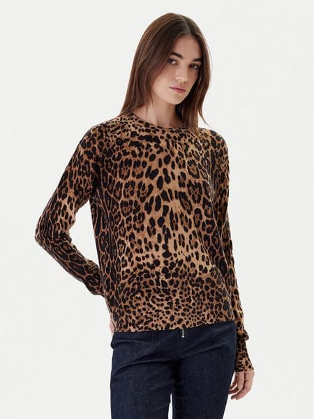 ViCOLO Sweter 22061F Brązowy Regular Fit. Brązowe swetry nierozpinane damskie ViCOLO, l, bez wzorów, z wełny, bez kołnierzyka, bez ramiączek. Za 259.99 zł.