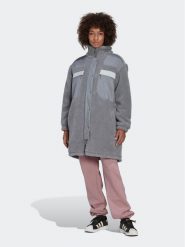 Adidas Płaszcz przejściowy Sherpa HK5256 Szary Relaxed Fit. Szare kurtki damskie Adidas, bez wzorów, z syntetyku, bez kołnierzyka, bez kaptura. Za 679.00 zł.