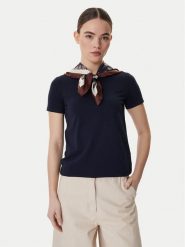 Weekend Max Mara T-Shirt Multib 2615971021 Granatowy Regular Fit. Niebieskie t-shirty damskie Weekend Max Mara, s, bez wzorów, z bawełny, bez kołnierzyka, bez ramiączek. Za 279.99 zł.