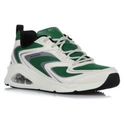 Buty do chodzenia damskie Skechers Tres air Uno Stree. Zielone obuwie sportowe damskie Skechers, bez wzorów, z materiału, bez zapięcia, trekkingowe. Za 364.00 zł.