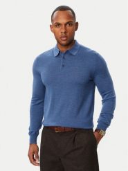 Polo Ralph Lauren Sweter 710941104500 Niebieski Regular Fit. Niebieskie swetry męskie Polo Ralph Lauren, l, bez wzorów, z wełny, bez kołnierzyka, bez ramiączek. Za 989.99 zł.