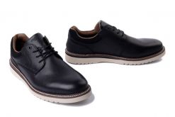 RIEKER 04501-00 black, półbuty męskie. Czarne półbuty męskie Rieker, bez wzorów, bez obcasa, bez zapięcia. Za 300.93 zł.