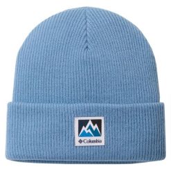 Czapka dla dorosłych Whirlibird Cuffed Beanie. Niebieskie czapki damskie Columbia, bez wzorów, z materiału, sportowe. Za 89.99 zł.