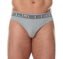 Brubeck Slipy męskie Comfort Cotton szare r. S (BE00290A). Szare slipki męskie Brubeck, m, bez wzorów. Za 57.98 zł.