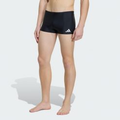 BOKSERKI DO PŁYWANIA SOLID. Niebieskie bokserki męskie Adidas, bez wzorów, z dzianiny. Za 109.00 zł.