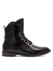 Lasocki Trzewiki ARC-LAMIA-29 Czarny. Czarne botki damskie Lasocki, bez wzorów, ze skóry, bez obcasa, na płaskiej podeszwie, bez zapięcia. Za 299.99 zł.