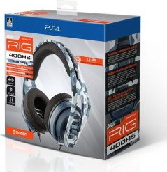 Słuchawki Nacon NACON RIG PS5/PS4 Słuchawki przewodowe RIG400HS - blue camo. Niebieskie słuchawki nauszne Nacon. Za 139.00 zł.