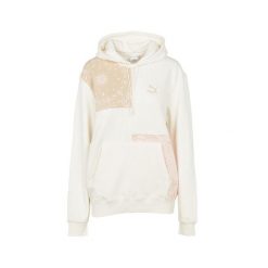 Damska bluza z kapturem Puma Paisley biało-różowa. Białe bluzy damskie Puma, s, bez wzorów, z bawełny, bez ramiączek, z kapturem. Za 130.25 zł.