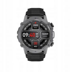 Zegarek smartwatch Kiano Watch Sport Black czarny, męski, bluetooth, NFC. Czarne zegarki męskie Kiano, bez wzorów. W wyprzedaży za 129.00 zł.