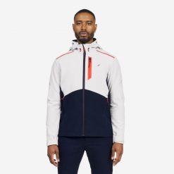 Kurtka softshell żeglarska męska Tribord Sailing 500. Niebieskie kurtki męskie TRIBORD, m, bez wzorów, z polaru, bez kaptura, wspinaczkowe. W wyprzedaży za 199.99 zł.