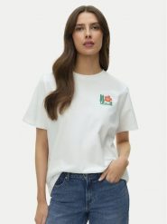 Vero Moda T-Shirt Mariane 10343545 Biały Oversize. Białe t-shirty damskie Vero Moda, xs, bez wzorów, z bawełny, bez kołnierzyka, bez ramiączek. Za 99.99 zł.