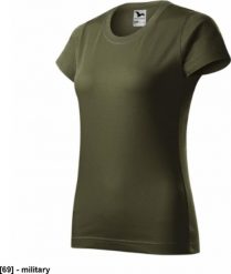 Basic 134 - ADLER - Koszulka damska, 160 g/m2 - military XL. Bluzki damskie MALFINI, m, bez wzorów, bez kołnierzyka, bez ramiączek. Za 33.28 zł.